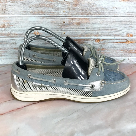 Sperry Angelfish Top Sider Blue Suede and Mesh - Picture 4 of 11